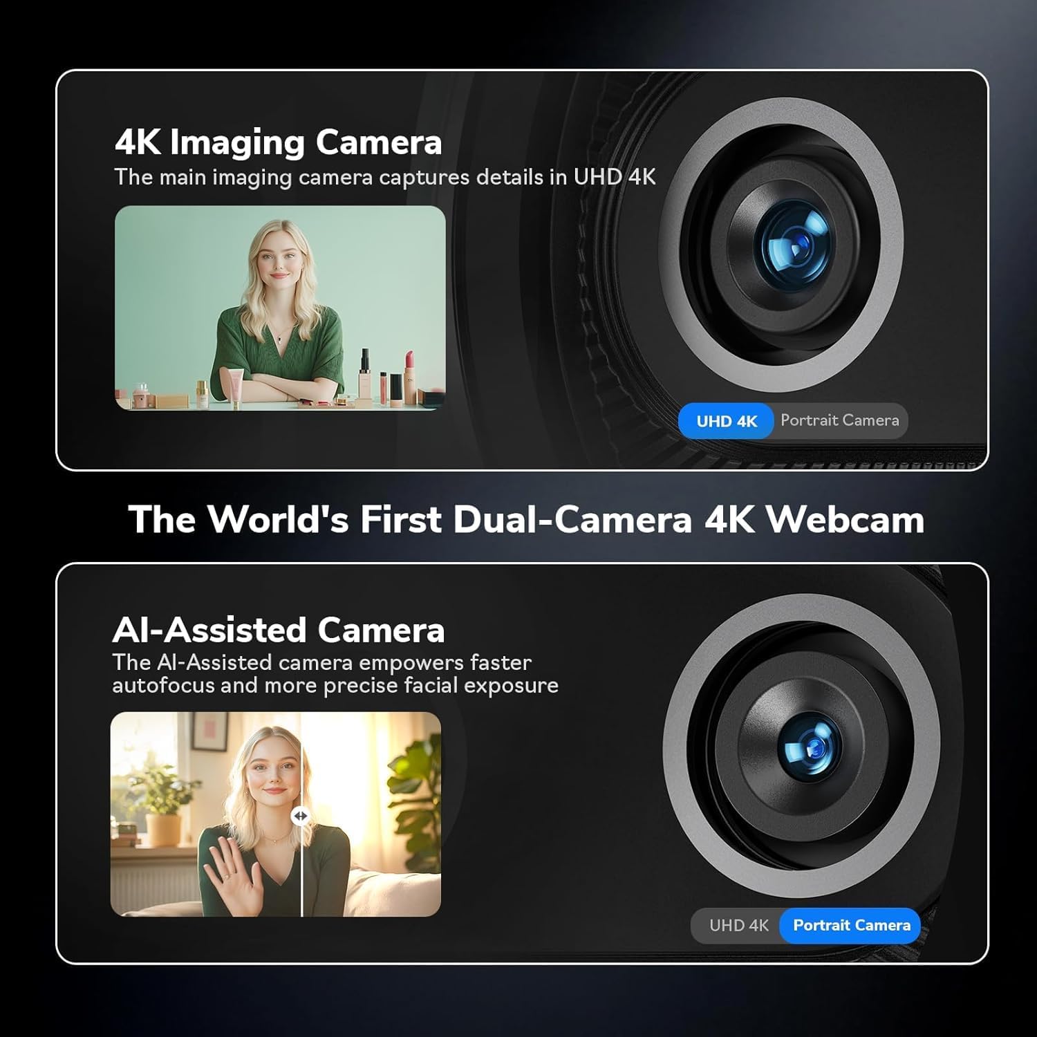 เว็บแคม 4K EMEET กล้องคู่ กล้อ - Desk Setup Ai บทวิจารณ์และราคา