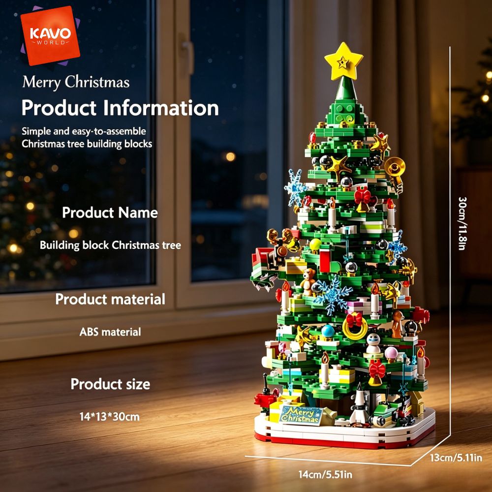 KAVOWORLD ชุดตัวต่อต้นคริสต์มา - Desk Setup Gift Ideas บทวิจารณ์และราคา